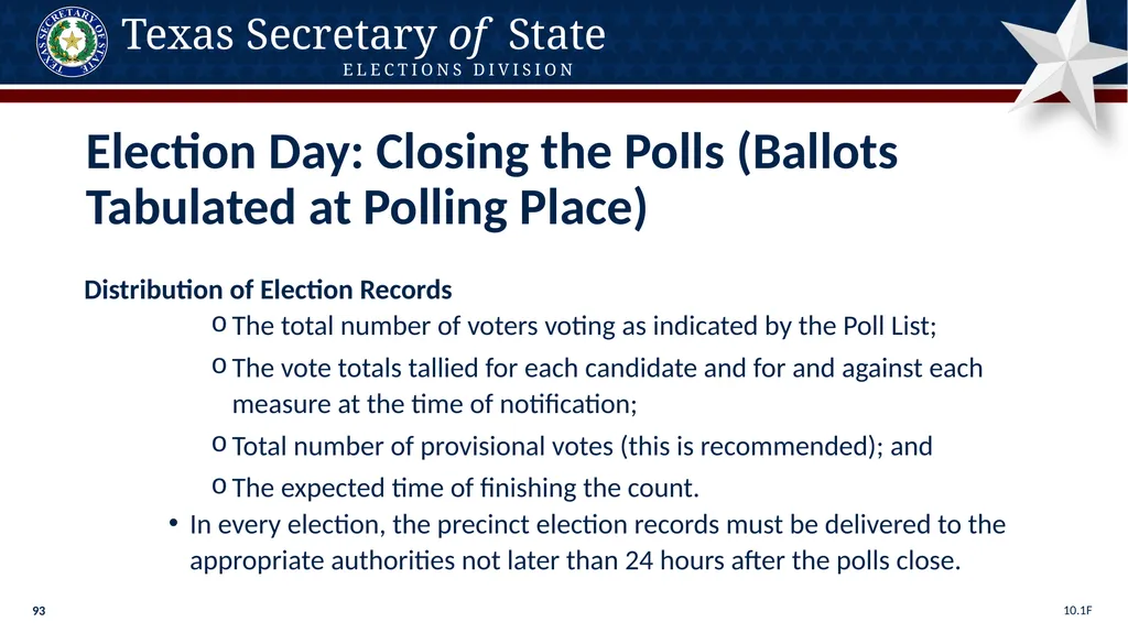 Poll Worker Training Comprehensive State Version - slide 93 of 184