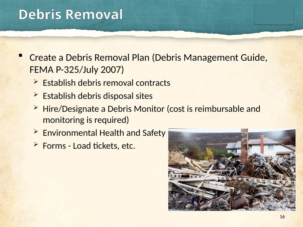 PDA’s from Snowstorms to Tornados Agenda 2 - slide 16 of 23