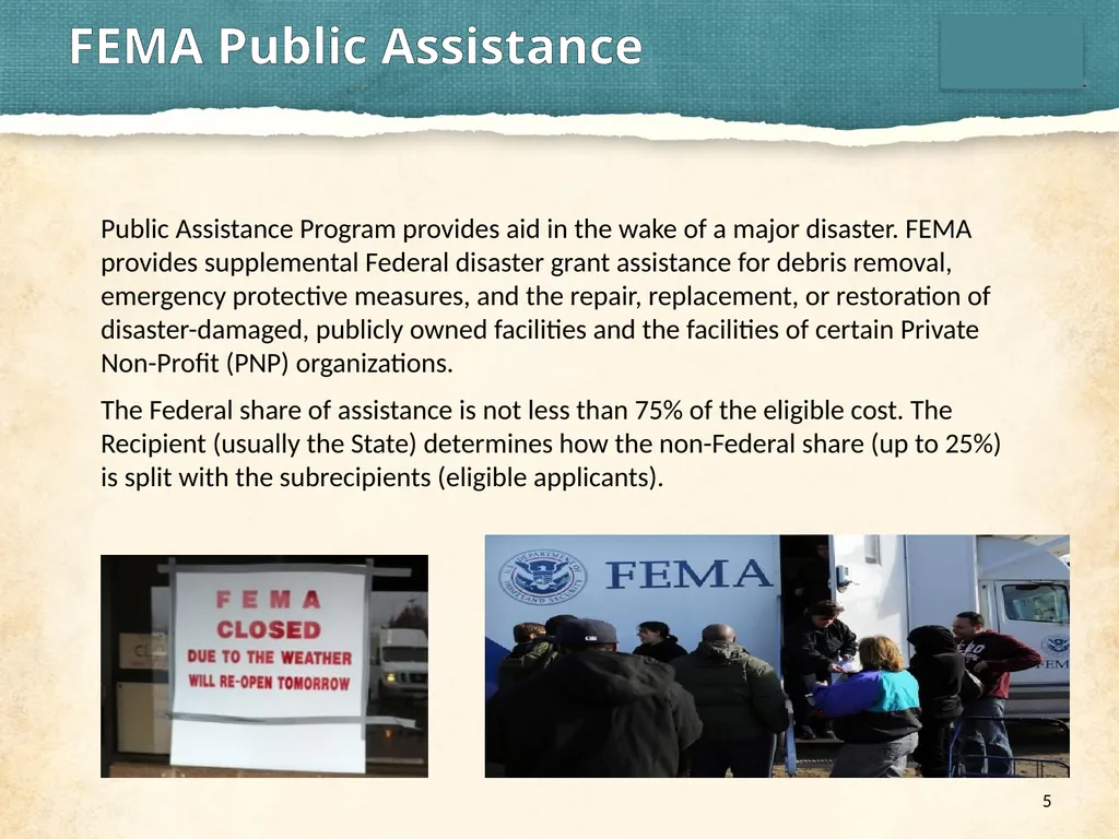 PDA’s from Snowstorms to Tornados Agenda 2 - slide 5 of 23