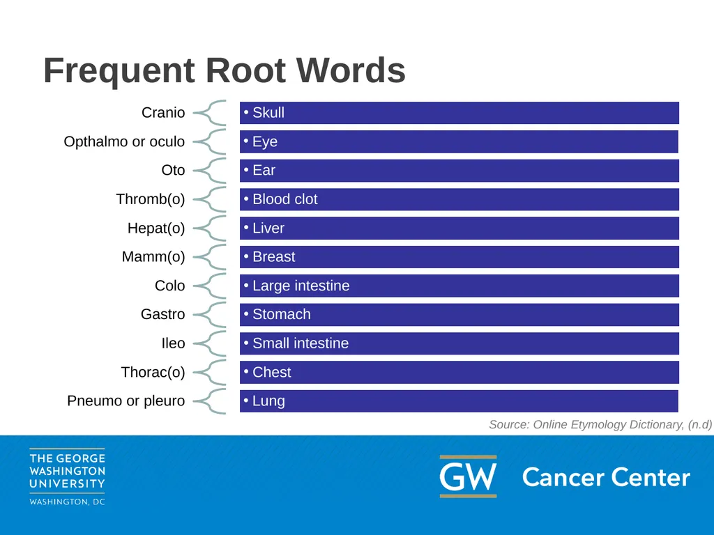 Medical Terminology Oncology Patient Navigator - slide 10 of 22