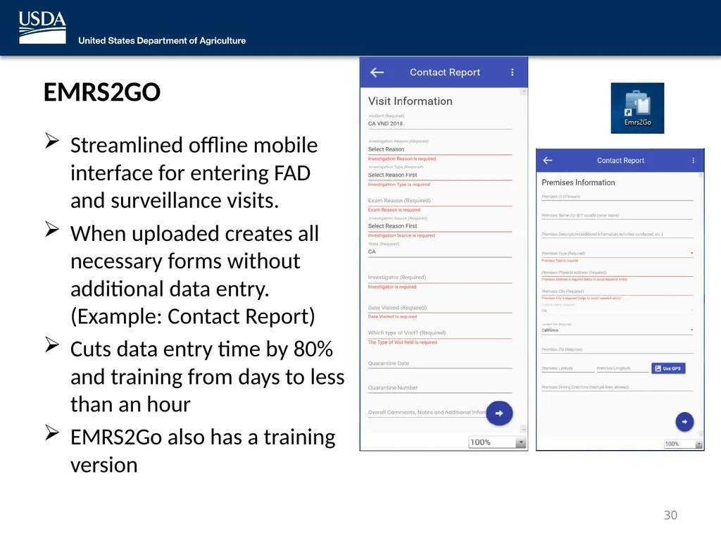 Emergency Management Response System 2.0 (EMRS2) - slide 30 of 37