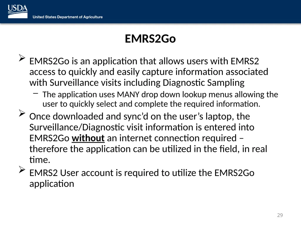 Emergency Management Response System 2.0 (EMRS2) - slide 29 of 37