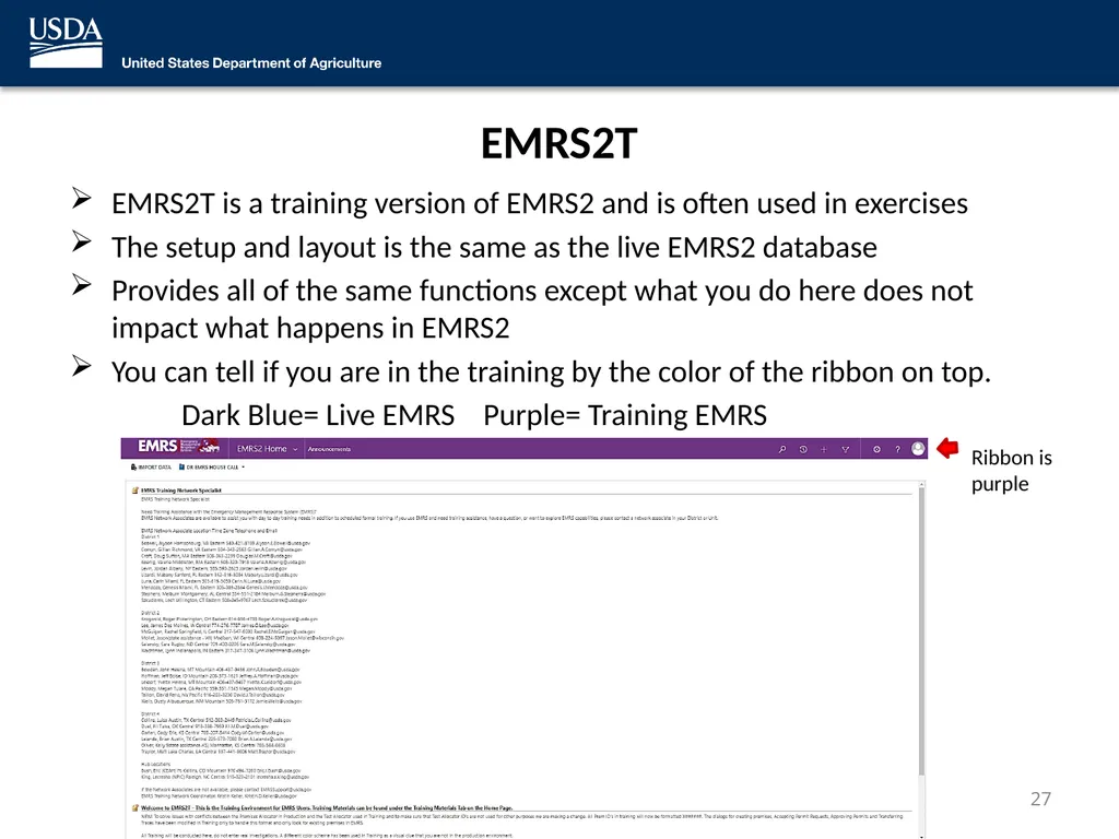 Emergency Management Response System 2.0 (EMRS2) - slide 27 of 37