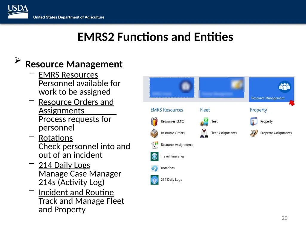 Emergency Management Response System 2.0 (EMRS2) - slide 20 of 37