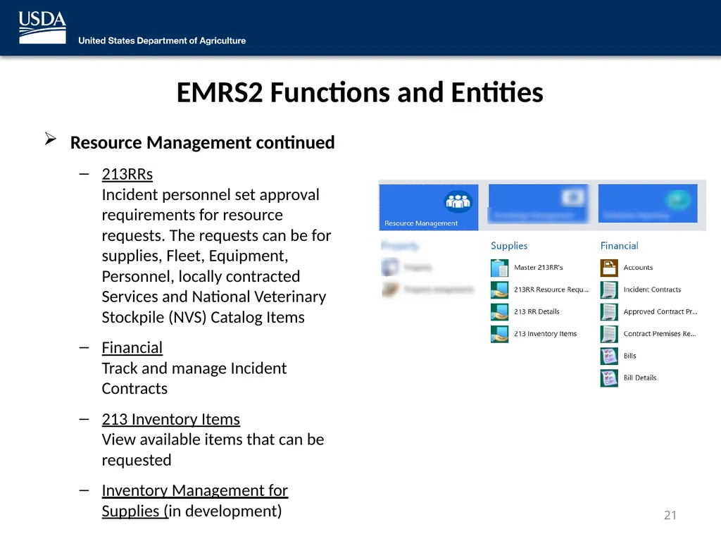 Emergency Management Response System 2.0 (EMRS2) - slide 21 of 37