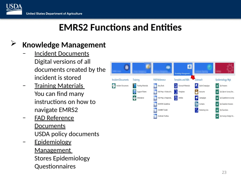 Emergency Management Response System 2.0 (EMRS2) - slide 23 of 37
