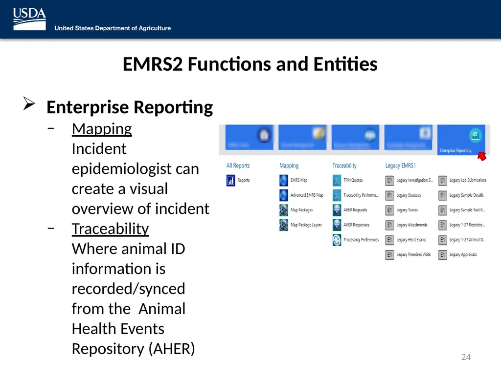 Emergency Management Response System 2.0 (EMRS2) - slide 24 of 37