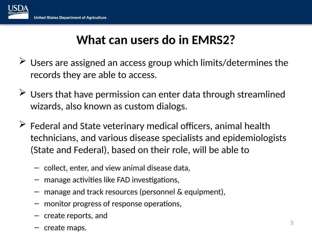 Emergency Management Response System 2.0 (EMRS2) - slide 3 of 37