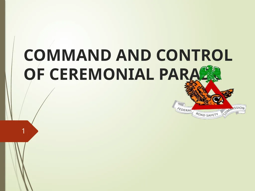 COMMAND AND CONTROL OF CEREMONIAL PARADE 1 - slide 1 of 37