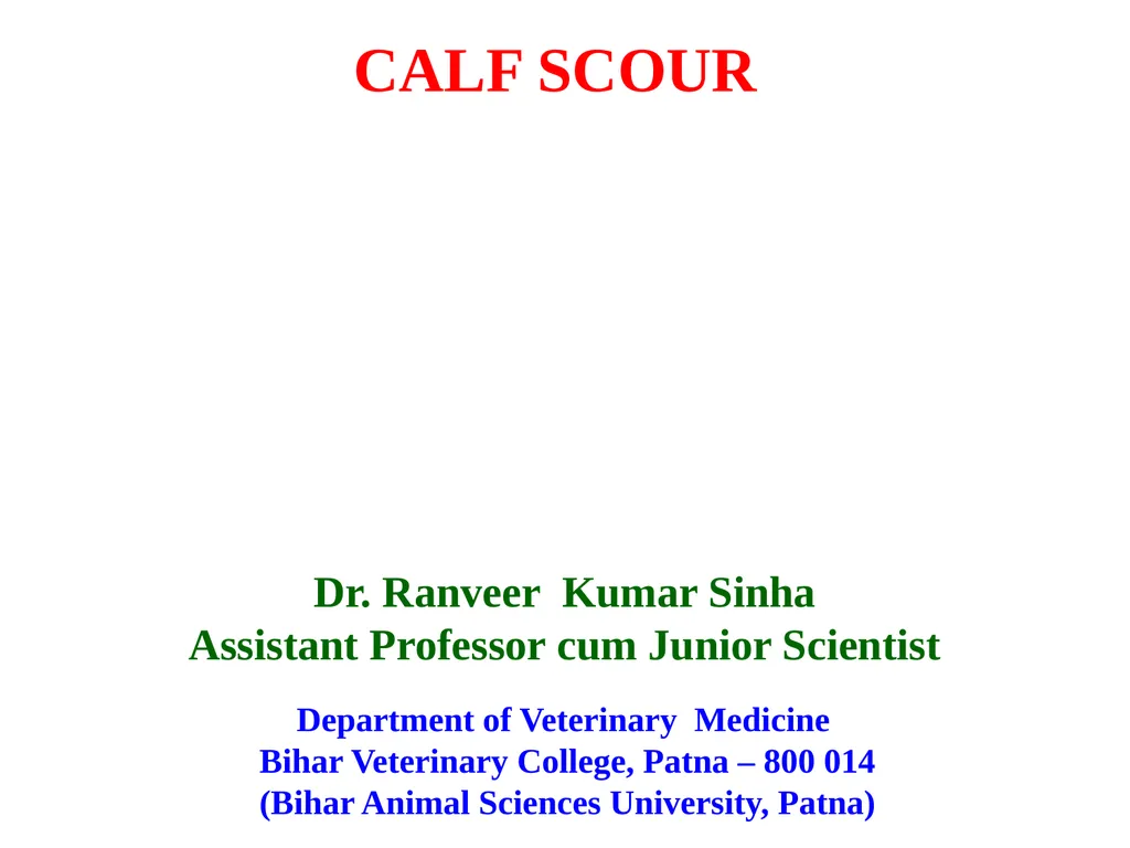 Department of Veterinary Medicine Bihar Veterinary - slide 1 of 10