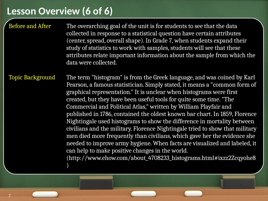 Displaying Numerical Data on Histograms 1 2 Lesson - slide 7 of 73