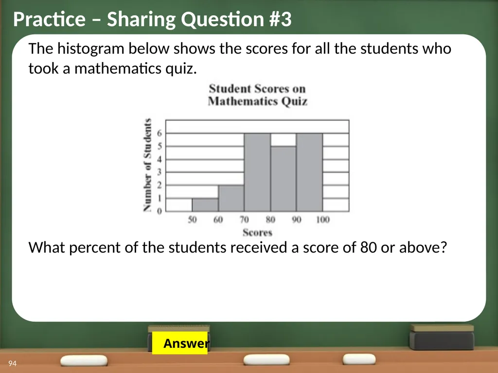 Displaying Numerical Data on Histograms 1 2 Lesson - slide 70 of 73
