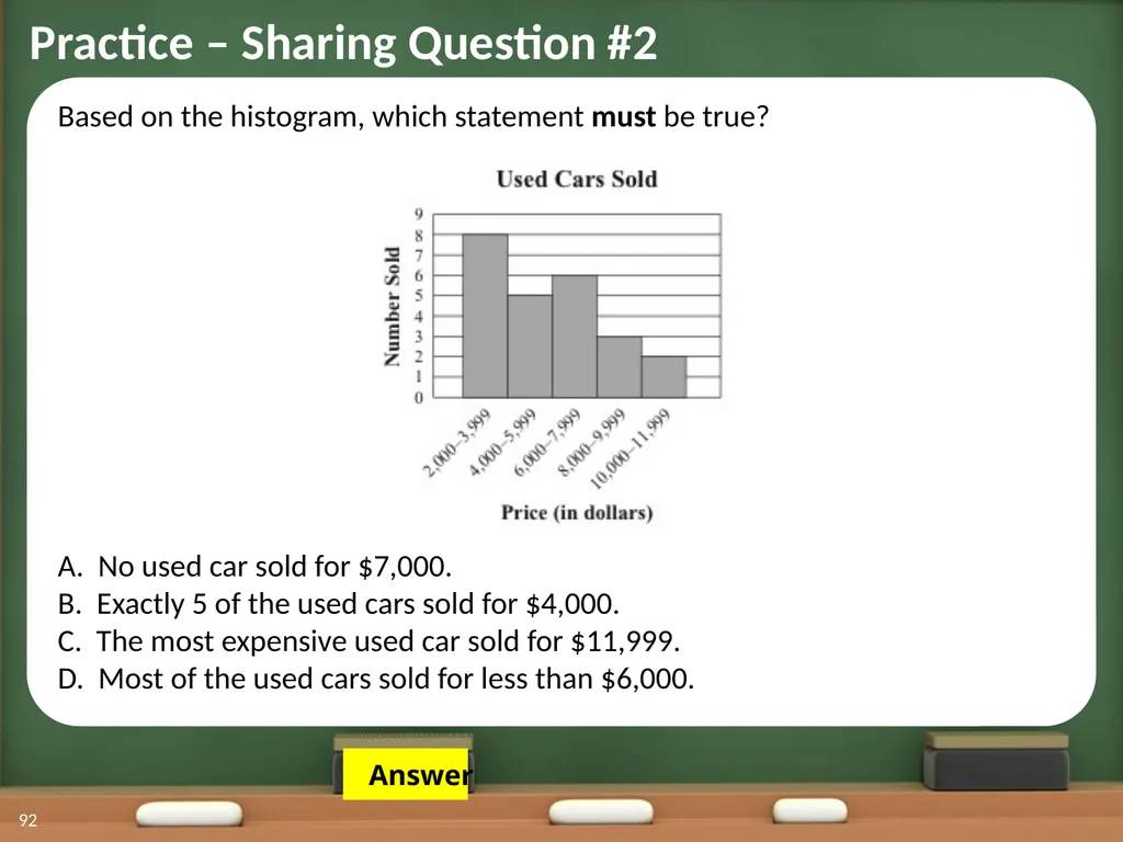 Displaying Numerical Data on Histograms 1 2 Lesson - slide 69 of 73