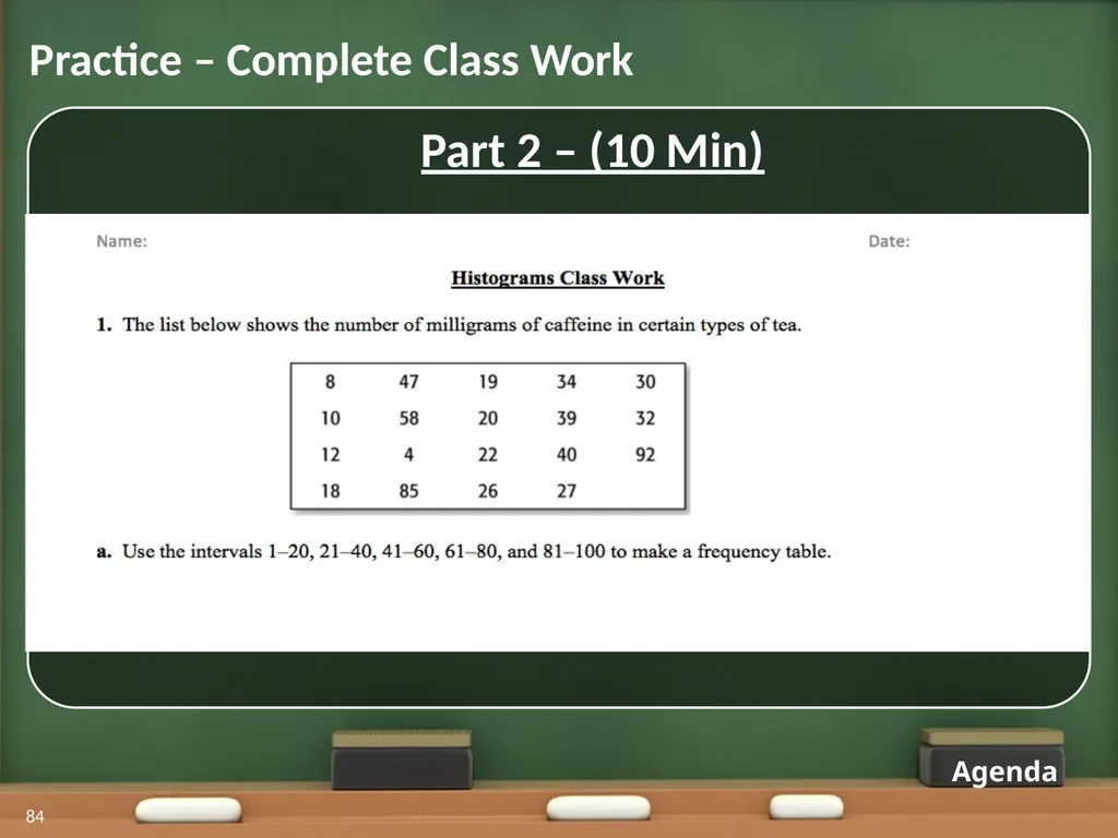 Displaying Numerical Data on Histograms 1 2 Lesson - slide 64 of 73