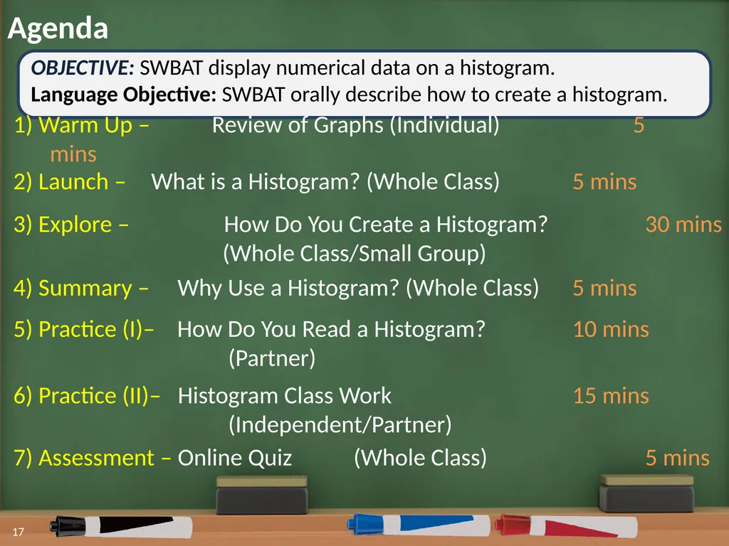 Displaying Numerical Data on Histograms 1 2 Lesson - slide 13 of 73