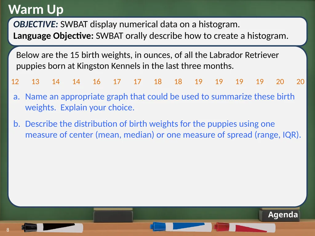 Displaying Numerical Data on Histograms 1 2 Lesson - slide 8 of 73