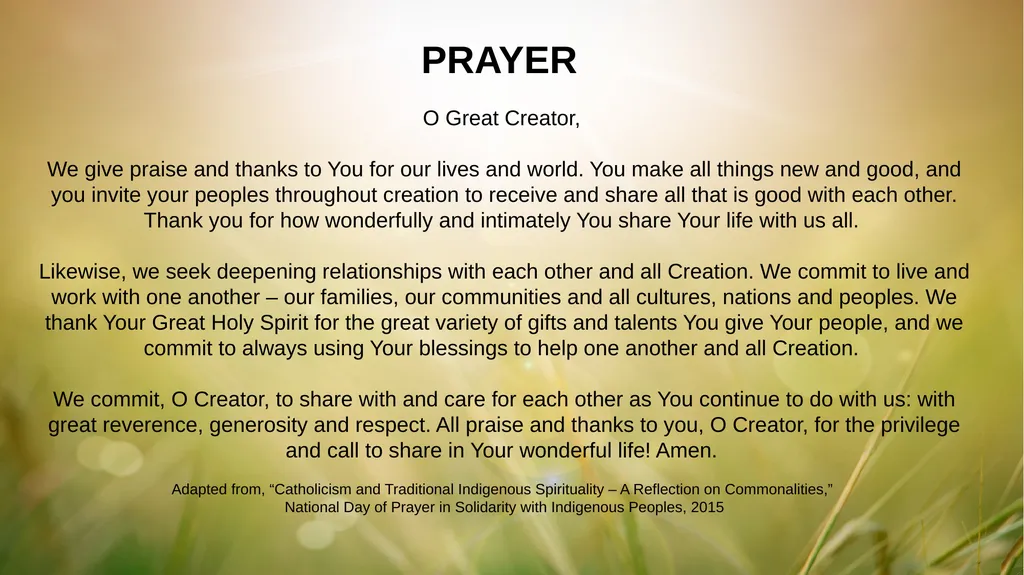 A PRAYER FOR NATIVE AMERICAN HERITAGE MONTH Native - slide 2 of 2