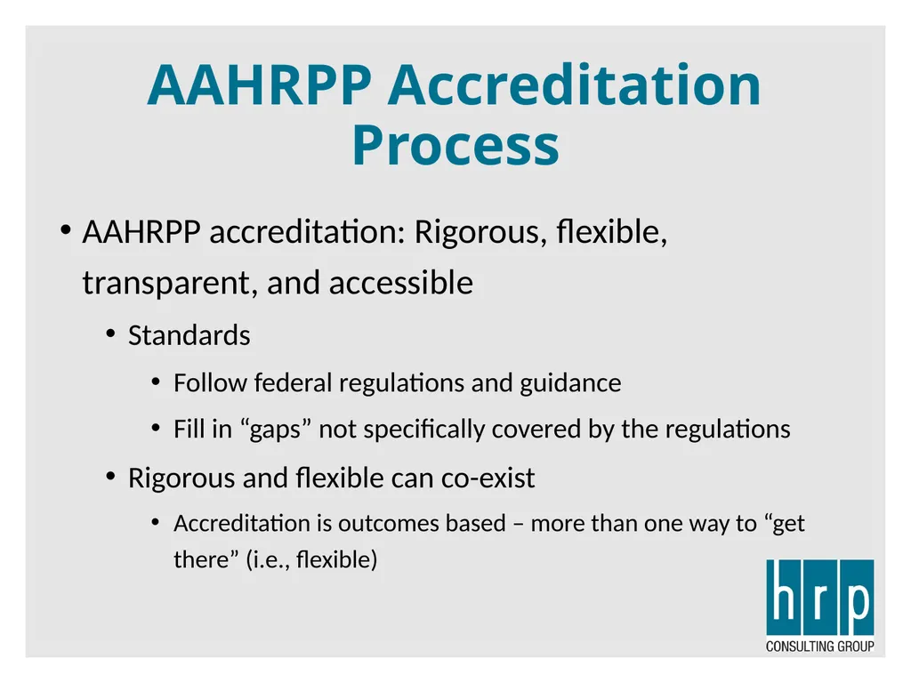 AAHRPP Site Visit Preparation (Key Personnel) - slide 8 of 48
