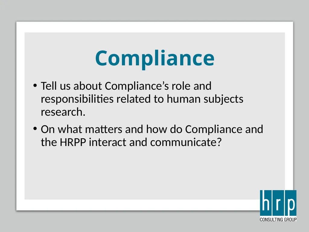 AAHRPP Site Visit Preparation (Key Personnel) - slide 36 of 48