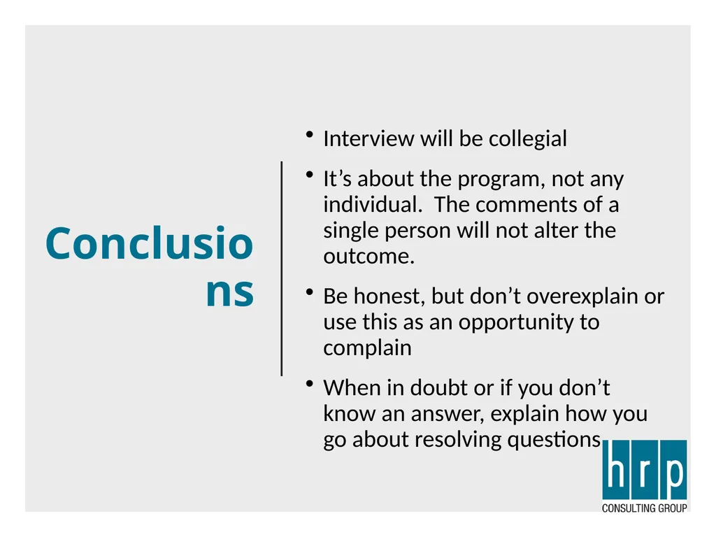 AAHRPP Site Visit Preparation (Key Personnel) - slide 47 of 48