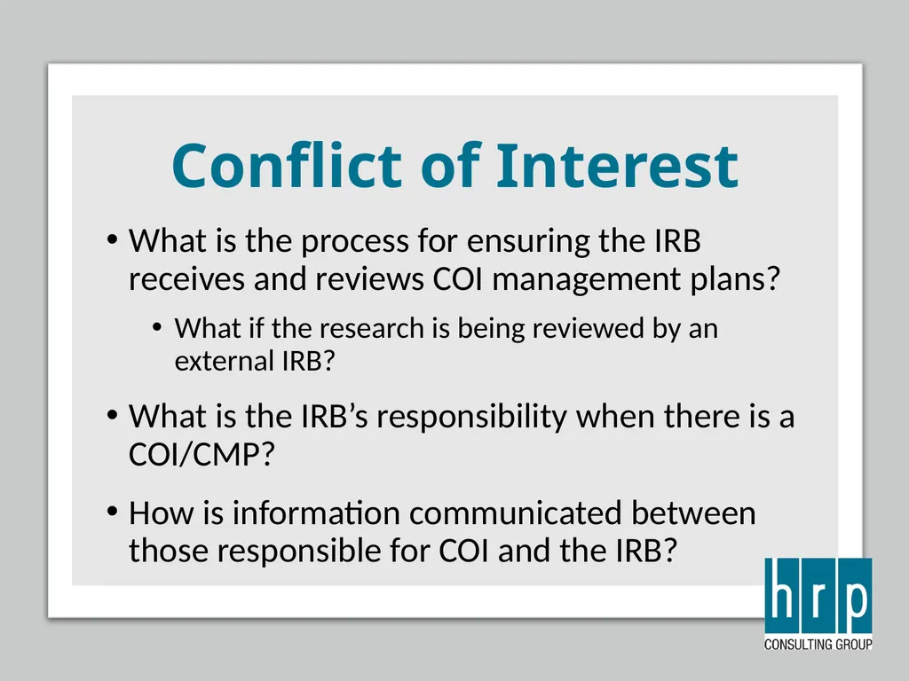 AAHRPP Site Visit Preparation (Key Personnel) - slide 39 of 48