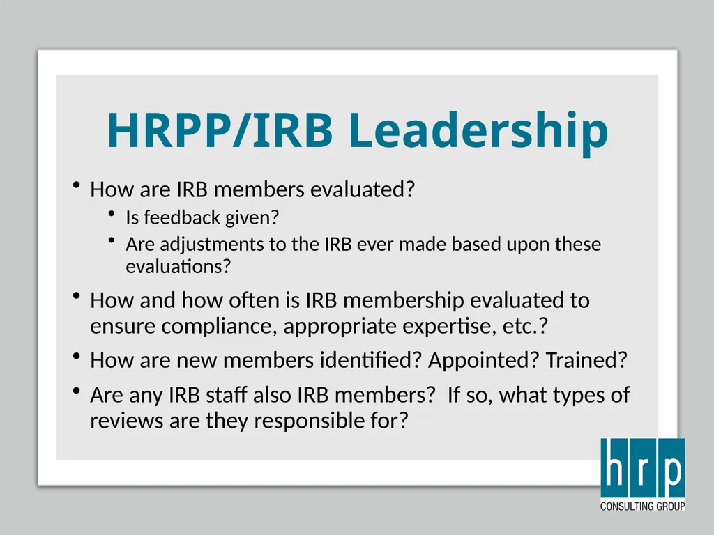 AAHRPP Site Visit Preparation (Key Personnel) - slide 21 of 48
