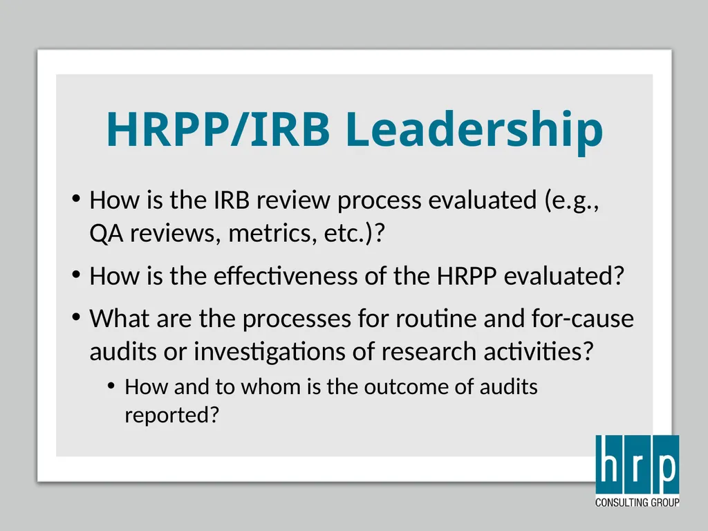 AAHRPP Site Visit Preparation (Key Personnel) - slide 22 of 48