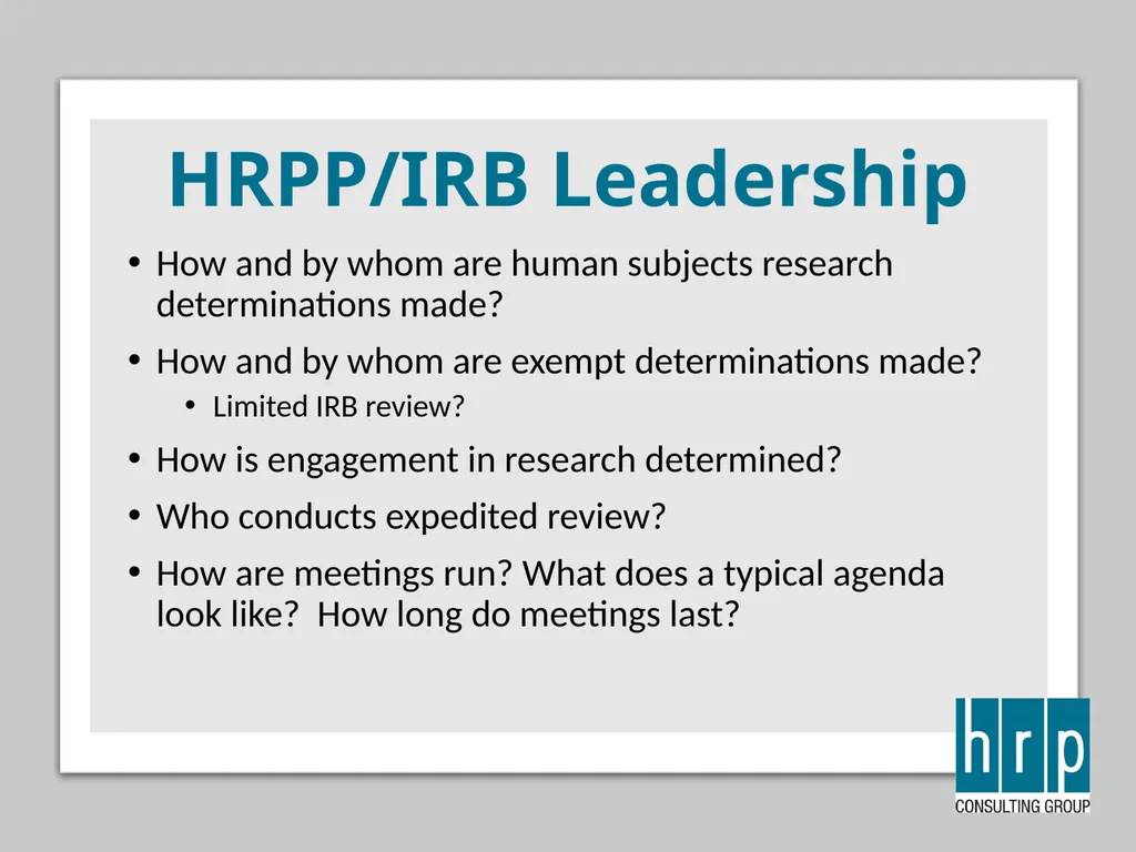 AAHRPP Site Visit Preparation (Key Personnel) - slide 23 of 48