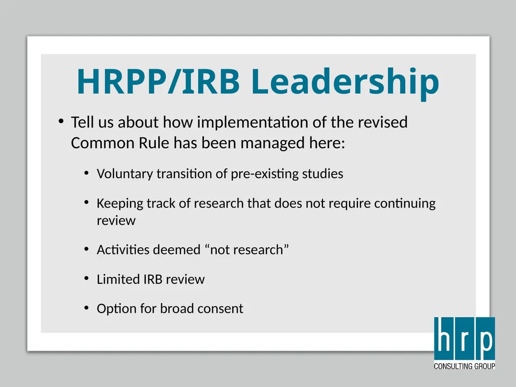 AAHRPP Site Visit Preparation (Key Personnel) - slide 24 of 48