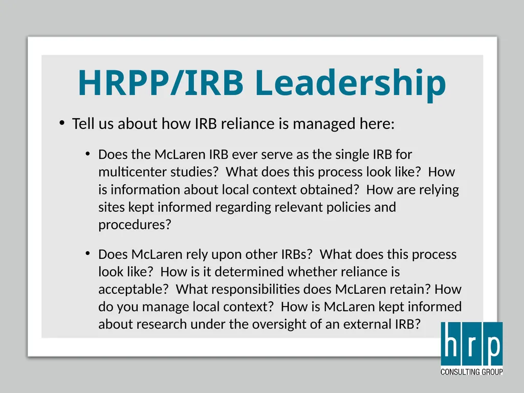 AAHRPP Site Visit Preparation (Key Personnel) - slide 25 of 48