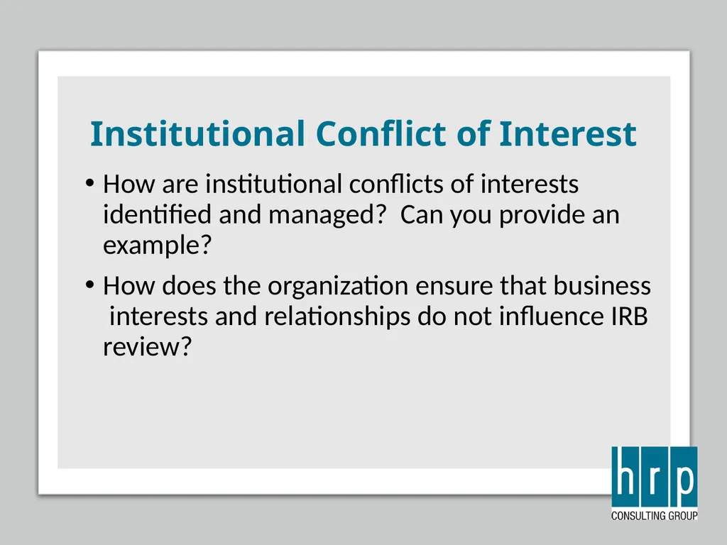 AAHRPP Site Visit Preparation (Key Personnel) - slide 41 of 48