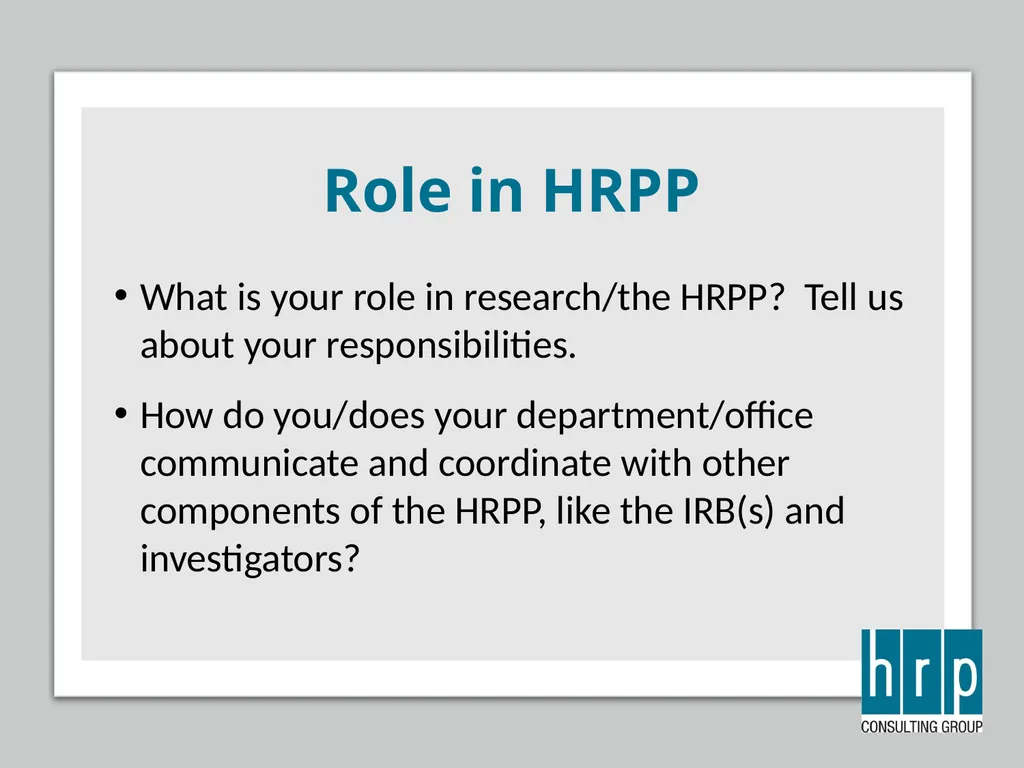 AAHRPP Site Visit Preparation (Key Personnel) - slide 16 of 48