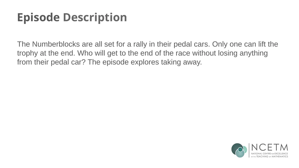 Series 3 Episode 12 Numberblock Rally Practitioner - slide 3 of 21
