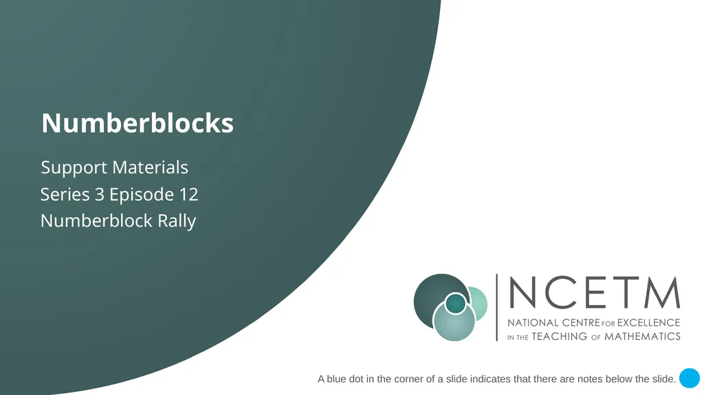 Series 3 Episode 12 Numberblock Rally Practitioner - slide 1 of 21
