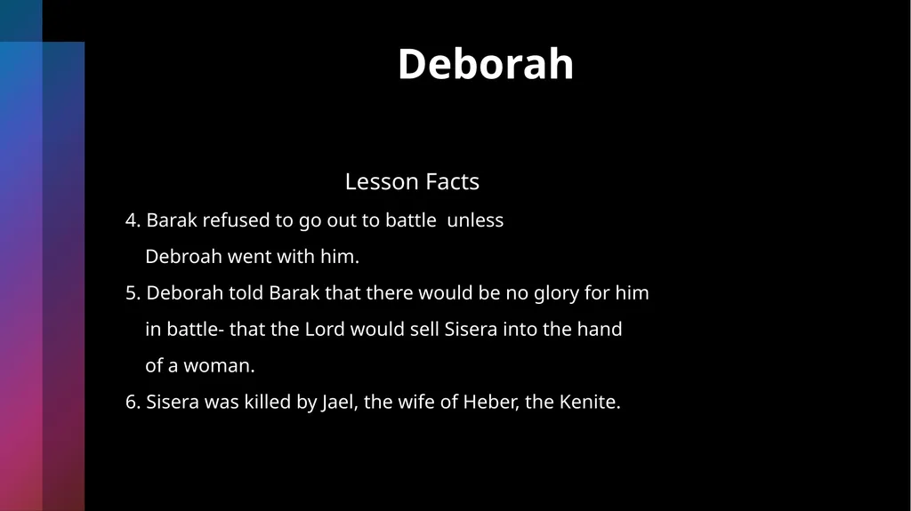 Deborah Being Honorable- Doing What’s Right Judges - slide 12 of 35
