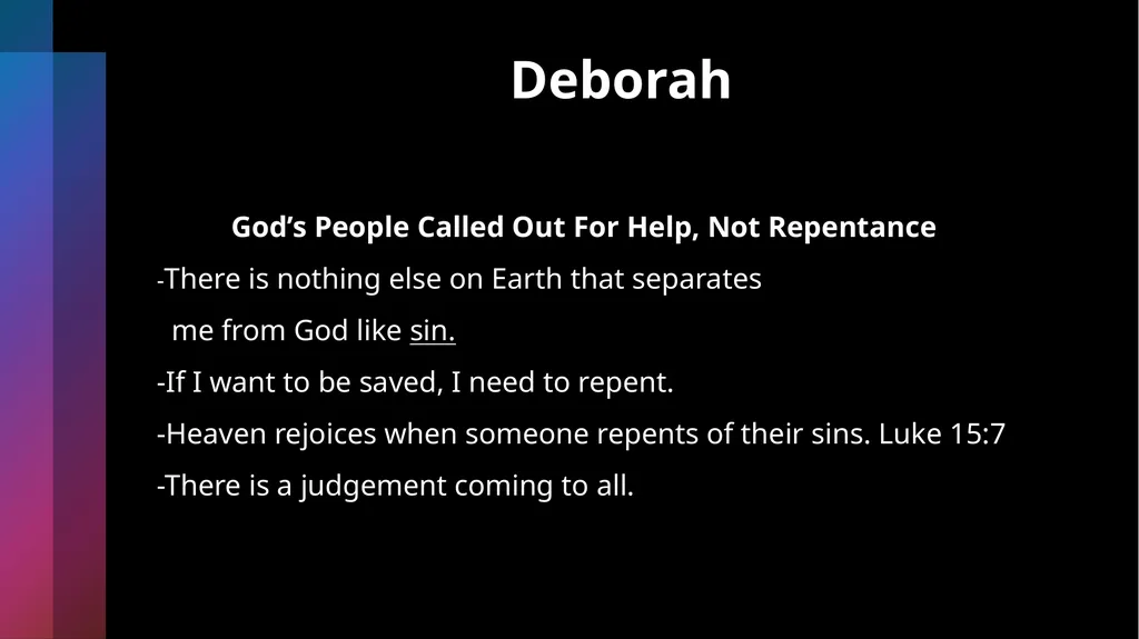 Deborah Being Honorable- Doing What’s Right Judges - slide 17 of 35