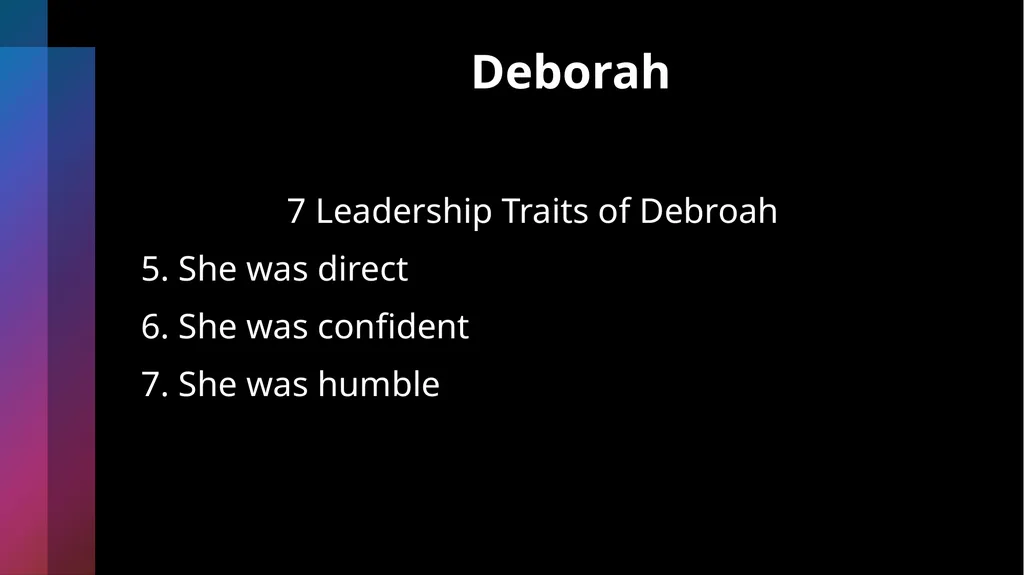 Deborah Being Honorable- Doing What’s Right Judges - slide 20 of 35
