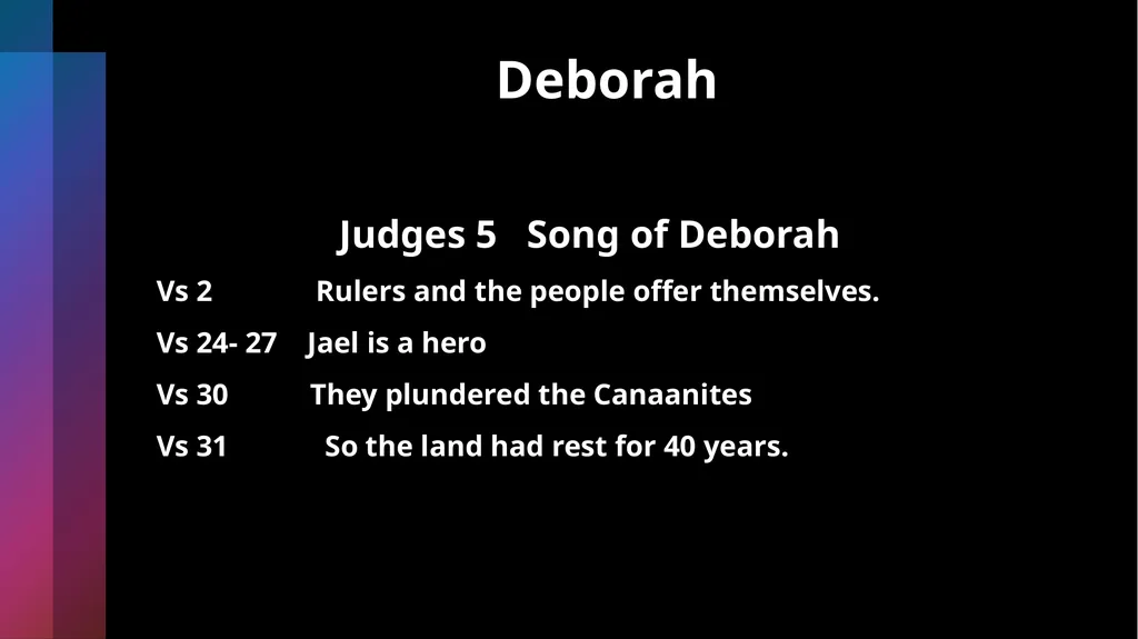Deborah Being Honorable- Doing What’s Right Judges - slide 22 of 35