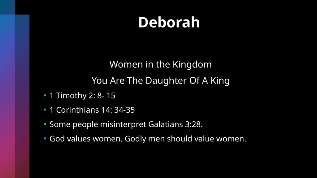 Deborah Being Honorable- Doing What’s Right Judges - slide 24 of 35