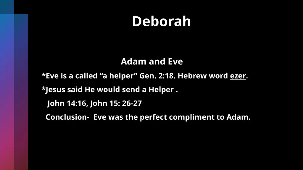 Deborah Being Honorable- Doing What’s Right Judges - slide 29 of 35