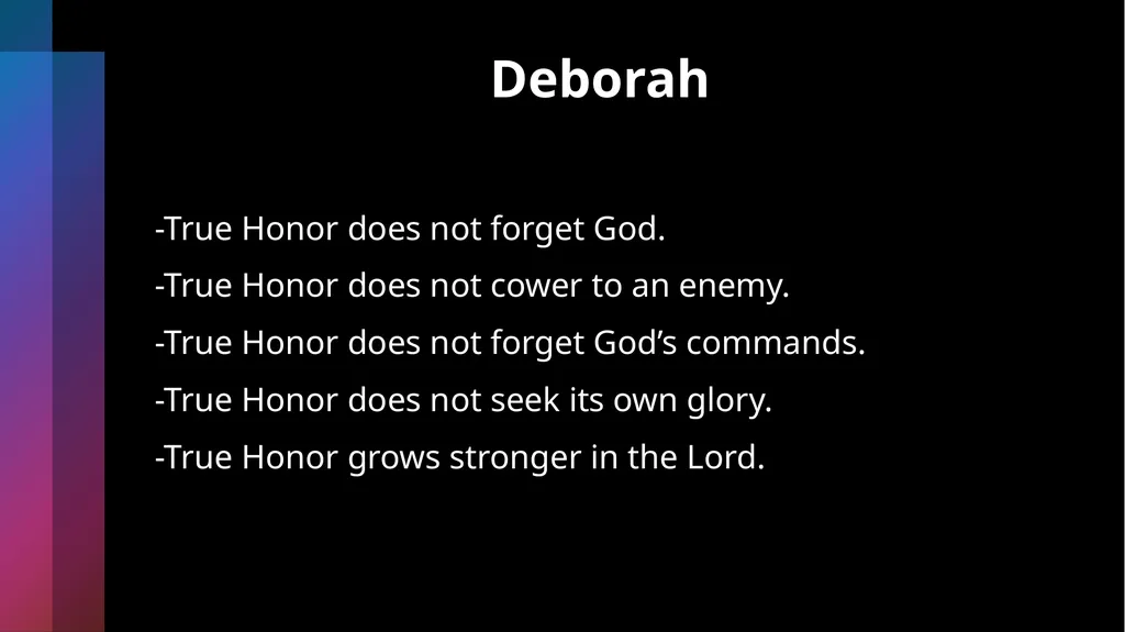 Deborah Being Honorable- Doing What’s Right Judges - slide 6 of 35