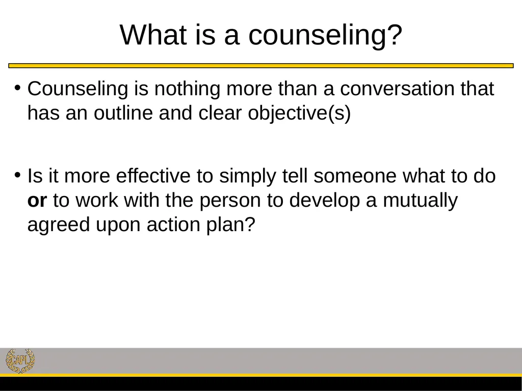 Professional Development Library Title: Counseling - slide 5 of 18
