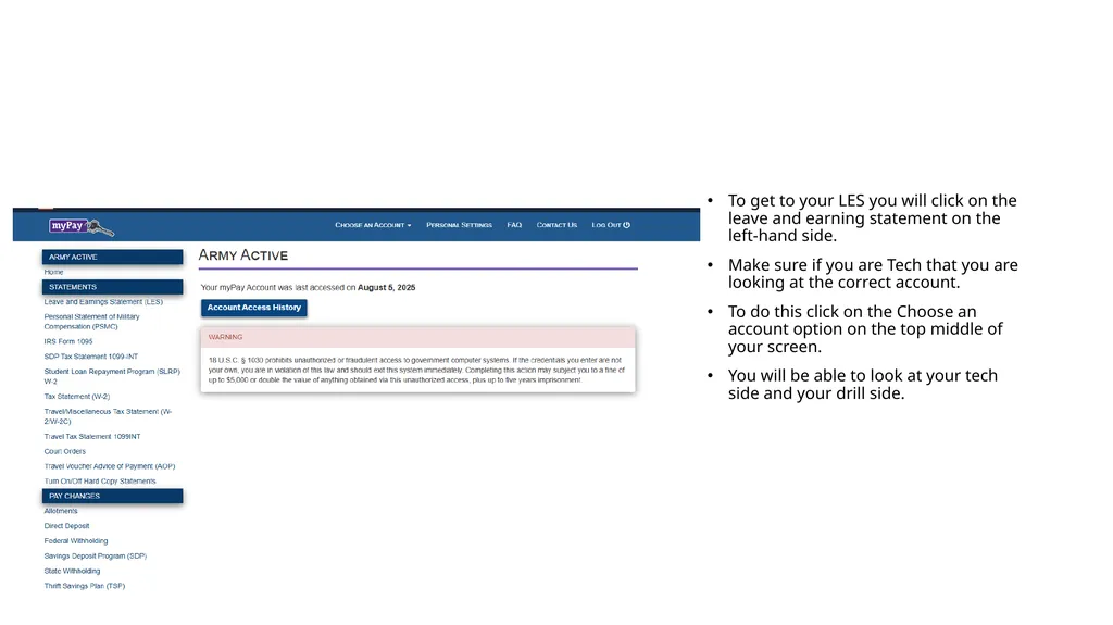 Title: Leave and Earning Statement Estimated - slide 4 of 21