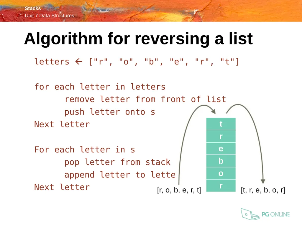OCR A Level Computer Science H446 – Paper 1 Stacks - slide 9 of 20