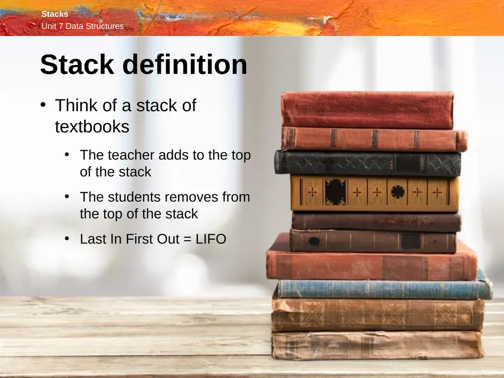 OCR A Level Computer Science H446 – Paper 1 Stacks - slide 4 of 20
