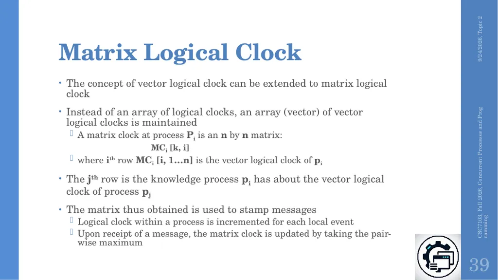 Concurrent Processes and Programming Topic 2 - slide 32 of 47