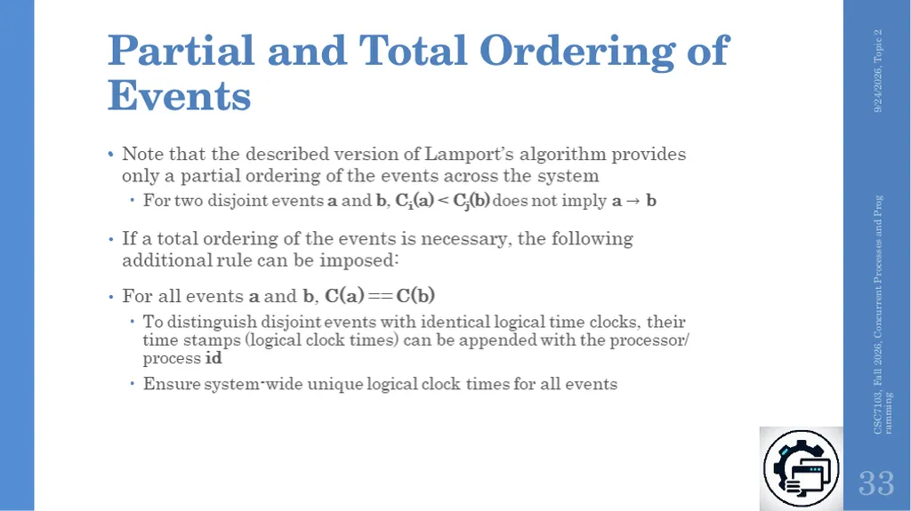 Concurrent Processes and Programming Topic 2 - slide 27 of 47