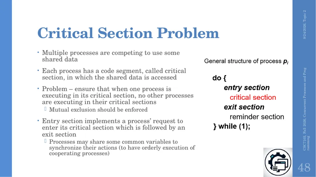 Concurrent Processes and Programming Topic 2 - slide 41 of 47