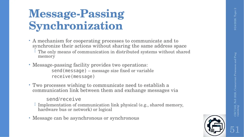 Concurrent Processes and Programming Topic 2 - slide 44 of 47
