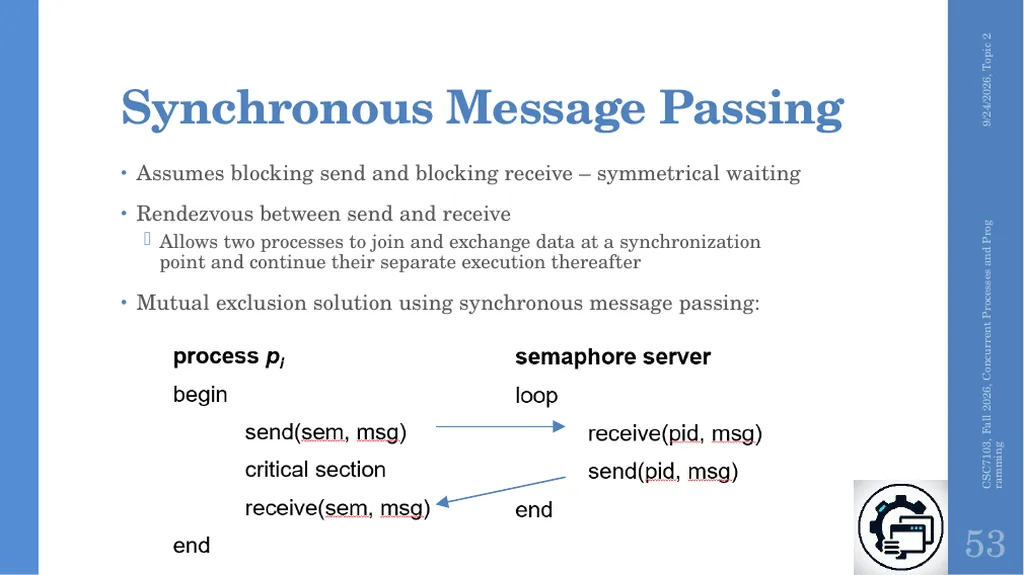 Concurrent Processes and Programming Topic 2 - slide 46 of 47